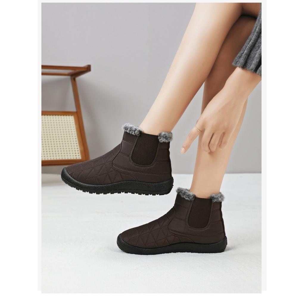 Women's Snow Boots, Winter Cotton Shoes, Cold Resistant and Warm Cotton Boots with Thick Fleece, Versatile Women's Shoes