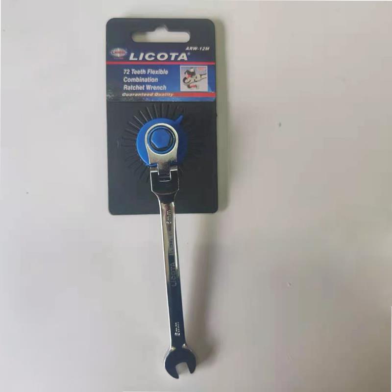 LICOTA Dual-Use Metric 72-Tooth Adjustable Head Ratchet Wrench ARW-12