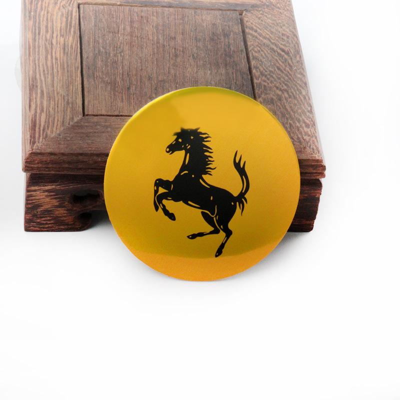 4Pc 56mm/60mm/65mm Ferrari Donkey Badge Emblem Car Wheel Hub Center Caps Rim Cover Stickers For Ferrari Horse Donkey Accessories JQ1