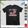 Gott Familie Land Amerikanische Flagge Kreuz Christliches Patriotisches T-Shirt Unisex Unisex T-Shirt