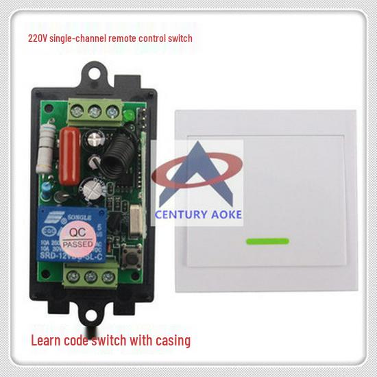 220V Remote Control Wall Switch Panel, 86-Type, Wireless with Adhesive Mount Wireless Remote Switch