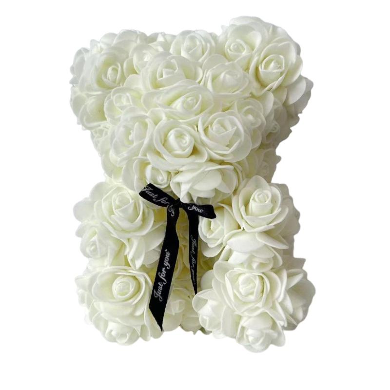 1pc Valentine's Day Gift Creative Rose Bear Gift PE Flower Romantic Foam Bear Hug Bear