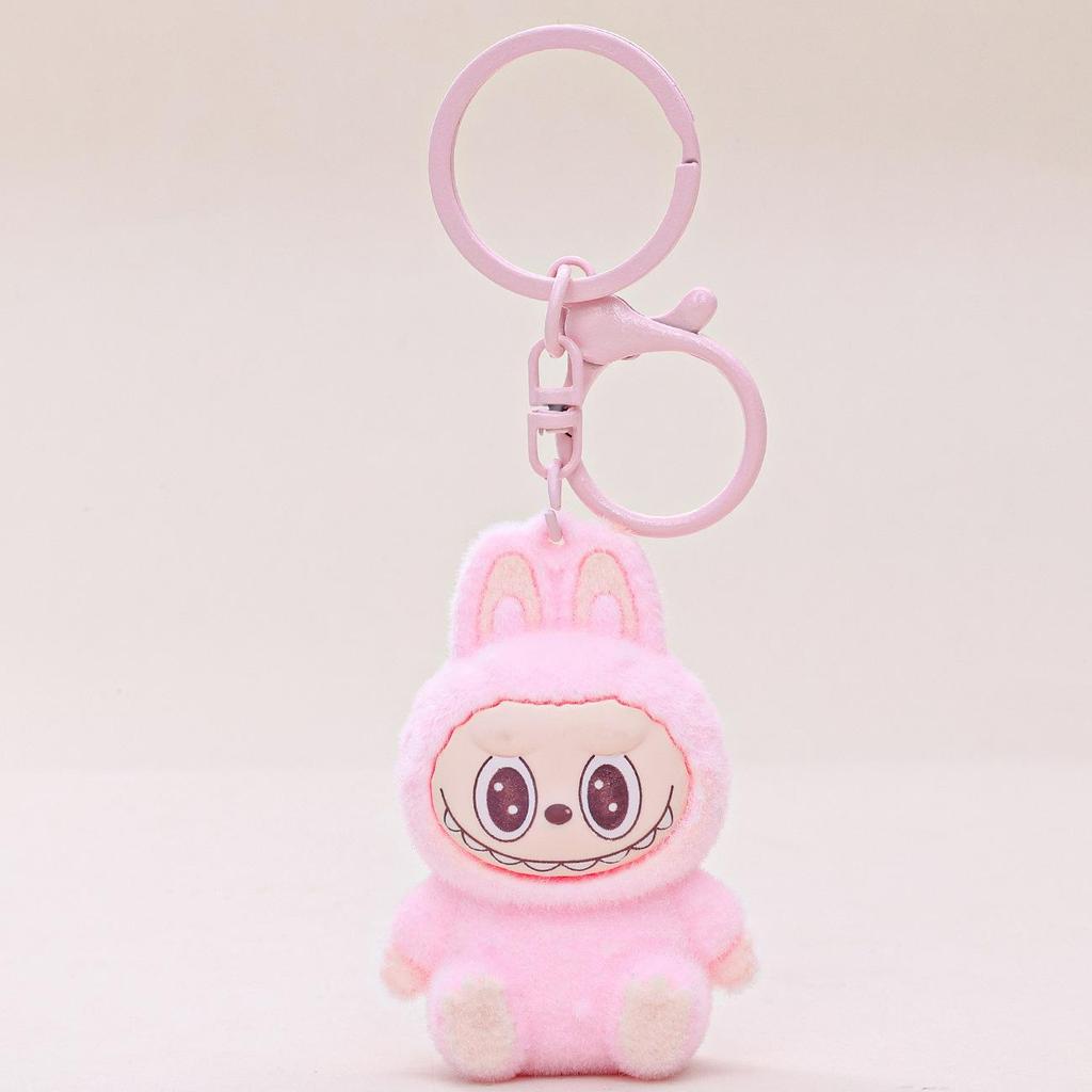 Labubu Plush Keychain Doll with Velvet Texture Creative Bag Accessory