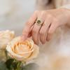 1PC Women's Fashion Personalized Ring-Alloy material inlaid with synthetic zircon, creative design-Exquisite, elegant, and beautiful jewelry-Suitable