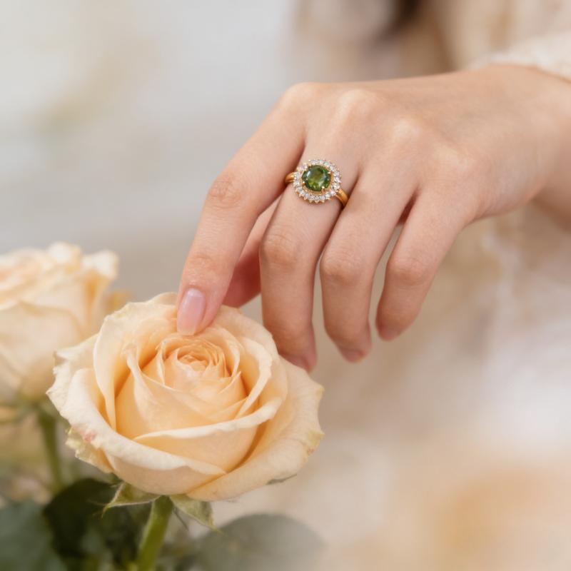 1PC Women's Fashion Personalized Ring-Alloy material inlaid with synthetic zircon, creative design-Exquisite, elegant, and beautiful jewelry-Suitable