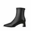 832-2 square head thick heel single boots rear zipper Martin boots 2025 autumn and winter new high heel versatile short boots bare boots