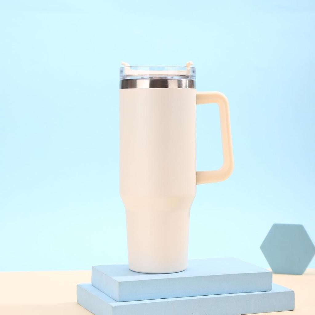 Large Capacity 40oz Insulated Stainless Steel Car Cup with Handle - Portable Outdoor Ice King Cup