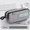 Oxford Cloth Double Layer Pencil Case For Students With Large Capacity And Minimalist Style