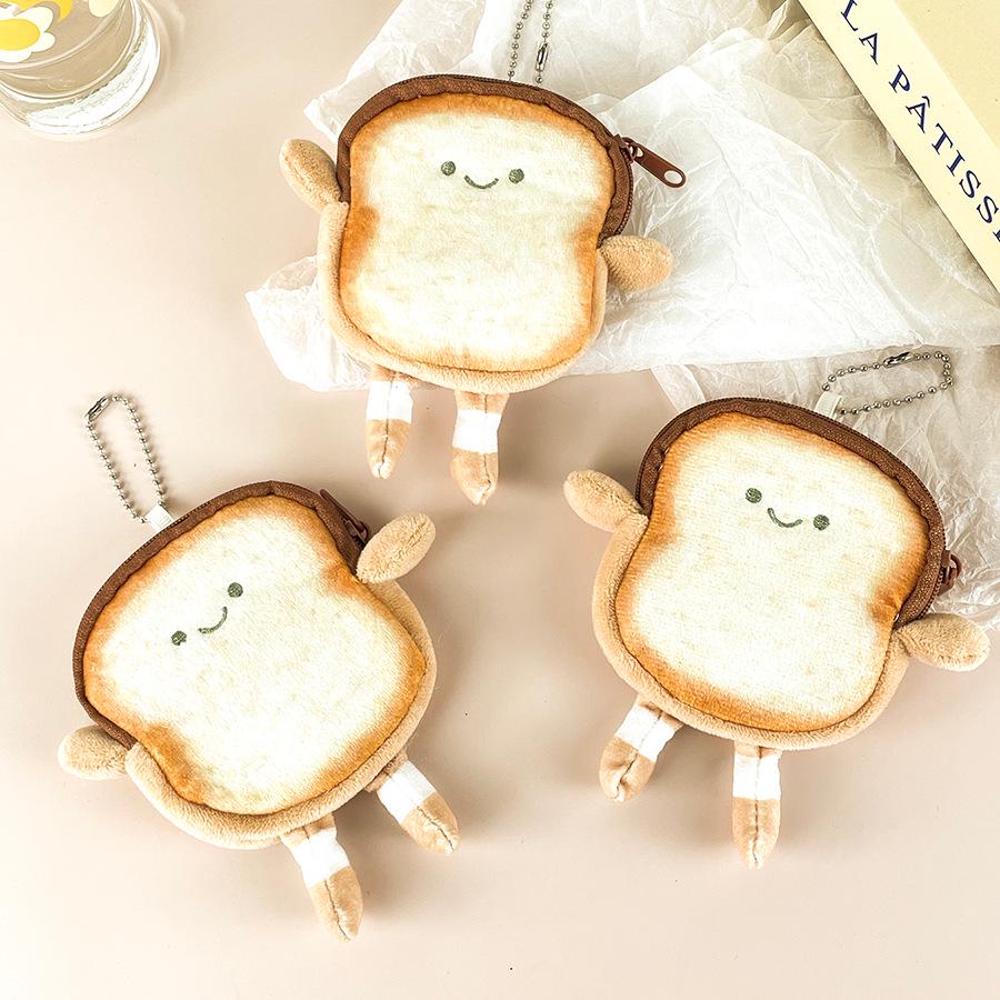 Cartoon-Toast Mini-Plüsch-Münzbörse & Kopfhörertasche für Kinder
