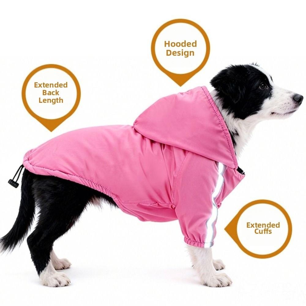 Fashion Windproof Fleece Dog Clothes Waterproof Warm Winter Pet Apparel Thicken Reflective Dog Hooded Coat for Dogs
