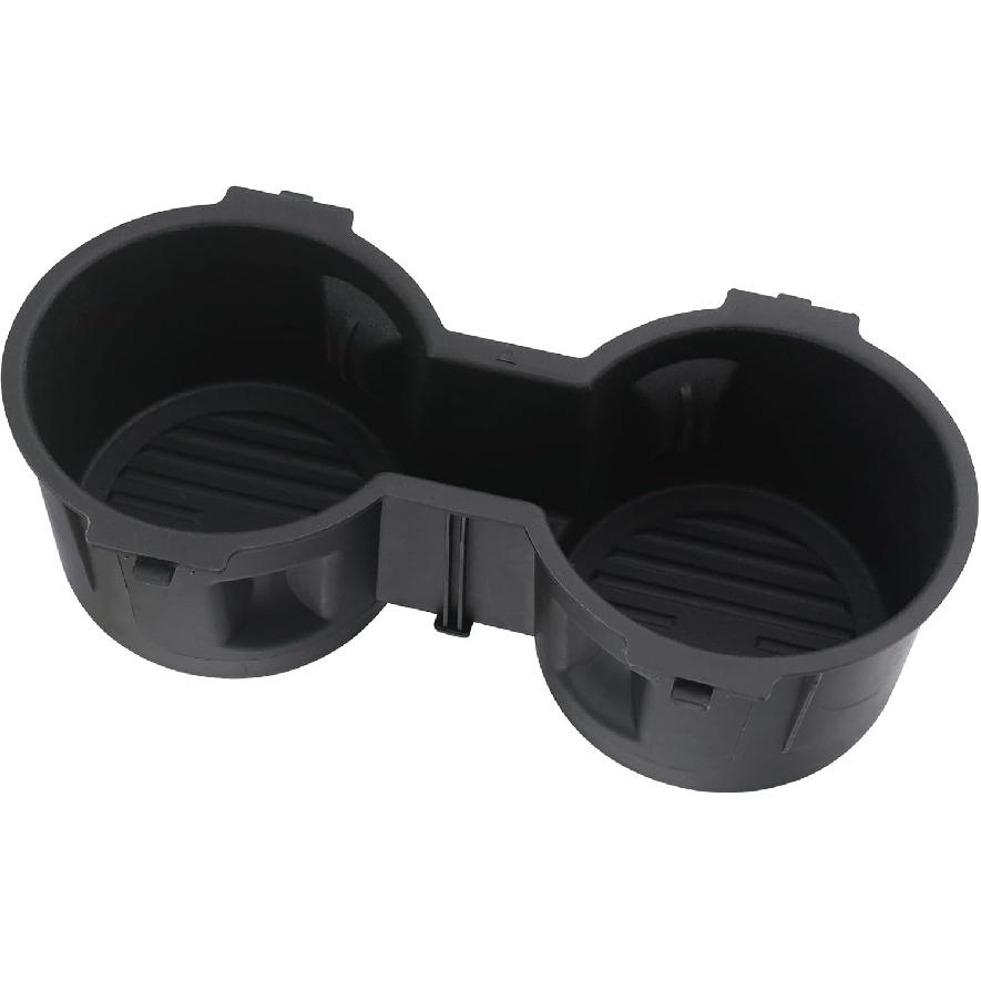 TQPONLY Front Seat Dual Cup Holder Rubber Ert Fitment 2016- Ford F150 F250 F350 F450 F550 Super Duty Truck Accessories