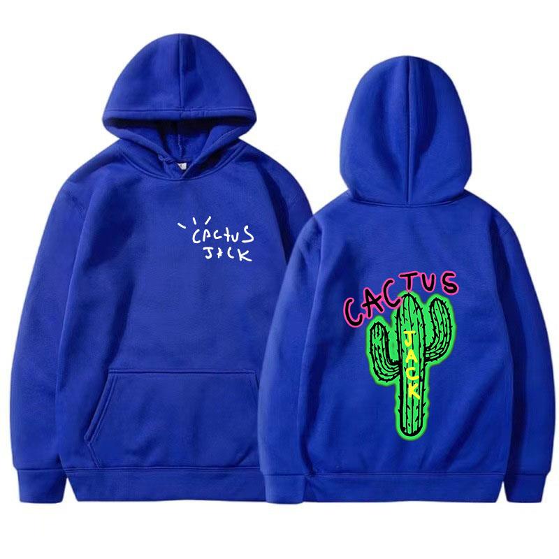 2025 Ny Cactus Jack Hip Hop Rap Sport Hoodie Street Dance Pullover Klänning Casual Herr och Dam Par Plysch Pullover Topp