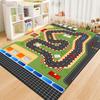 Schienen-Stil Kinder Spielteppich Abriebfest Rutschfeste Bodenmatte für Kinder Spielzimmer Wohnzimmer Schlafzimmer Gaming Teppich Heimdekoration