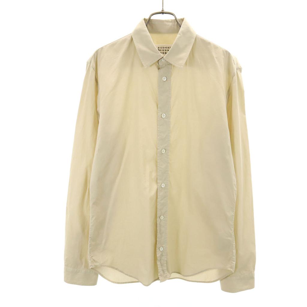 Maison Margiela 16SS Made In Romania Long Sleeve Cotton Shirt 48 Beige Men's Used