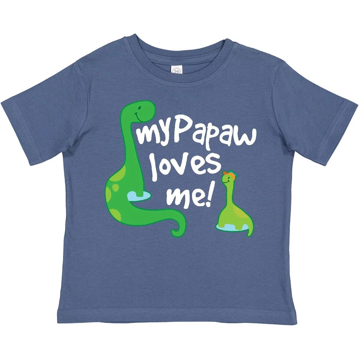 Inktastic My Papaw Grandpa Loves Me Dinosaur Toddler T-Shirt I Love Kids Childs 150