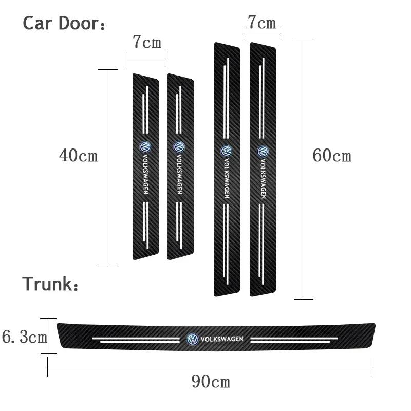 Car Door Threshold Protective Sticker Anti Scratch Waterproof Decals For Volkswagen VW RLine R Golf Amarok T5 Phaeton ID3 Tiguan zj5