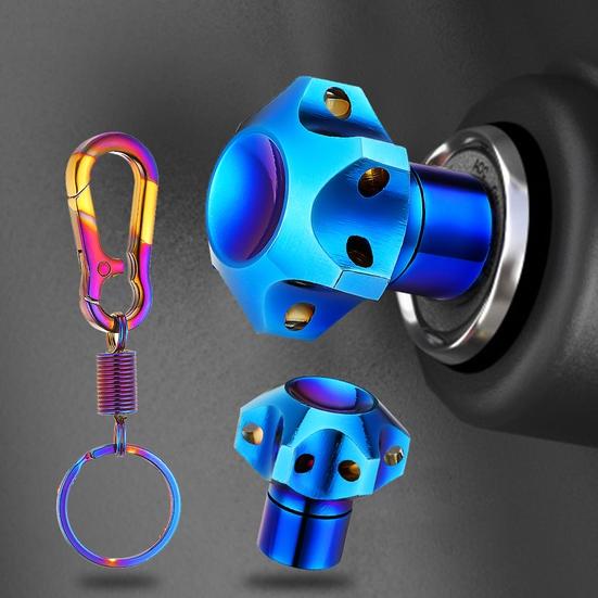 

Ключевая головка Модифицированный титановый алюминий мотоцикл сгоревший ключ крышка крышки брелок с