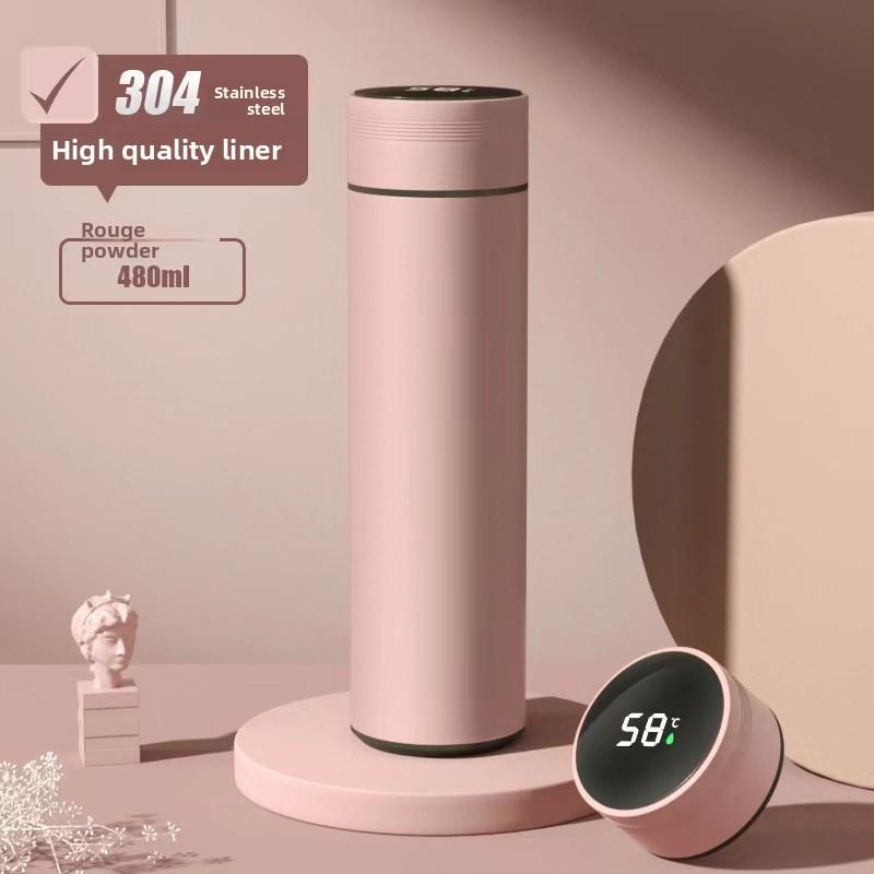 Smart Temperature Display Insulated Travel Mug With Tea Strainer For Office Use