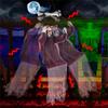Halloween Swing Hanging Decoration Red Swing Electric Light Sound Induction Horror Trick Decoration