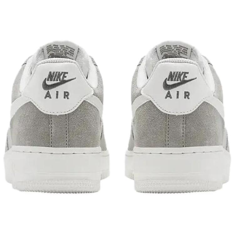 Nike Air Force 1 Resistentes al Deslizamiento Resistentes a la Abrasión de Caña Baja Zapatos de Skate Unisex Blanco Gris AQ8741-300