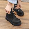 Big head leather shoes platform Martin boots couple middle help 2024 new tooling locomotive trend short boots 28922-J