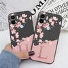 For Redmi A1 A2 Plus 4G Phone Case Pink Flowers Initial Letter A To Z Silicone Soft Back Cover For Redmi A1+ A2+ Alphabet Coque