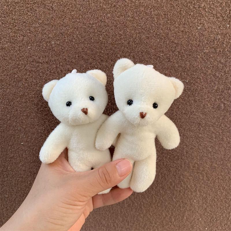 Bouquet Bear Flower Shop Bag Flower Materials Teddy Bear Doll White Plush Toy Bear Doll Hand Ingredients Accessories