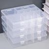 1Pcs Transparent Plastic Storage Box Adjustable Display Case Container Box Jewelry Button Hardware Tool Storage 14 Grids