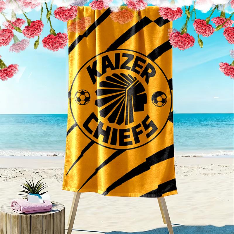 Kaizer Chiefs Print Beach Towel, Large Soft Quick Dry Towel for Beach Camping Swimming