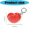 Chic Heart Style Pocket Comb Attached To Key Ring Sturdy Acetate Bag Hanging Ornament For Long Lasting Performances