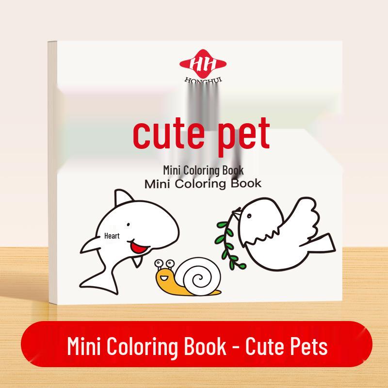 Convenient Mini Coloring Book for Kindergarten Kids: Doodling & Watercolor Fun