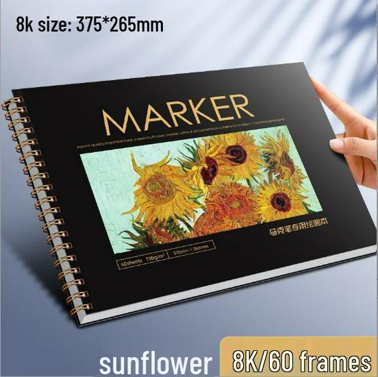 Bloc de Desen Profesional 8K pentru Markere - Artă Plastică, Pagini Manga Goale, Hârtie de Nivel Universitar