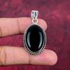 Black Onyx Handmade Gemstone Pendant, 925 Solid Sterling Silver Pendant Antique Jewelry, For Engagement Gift