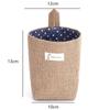 1pcs Home Decor Stripe Hanging Pocket Small Sack Sundries Organizer Cosmetic Organiser Cotton Linen Storage Bag Storage Baskets