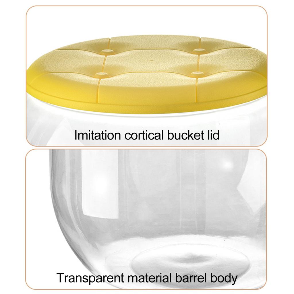 Storage Box Stuffed Animal Organizer Large Capacity Transparent Design Dustproof Stuffed Animal Doll Display Bucket with Lid