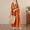 DIMANAF New 2026 Women Plus Size Summer Beach Lady Long Dress Loose Oversize Maxi Floral Print Fashion Holiday