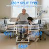 Patientenlifter Transferstuhl, 5-in-1 Patientenlifter Rollstuhl mit 180 Grad geteiltem Sitz, Höhenverstellbarer Lifter Transferstuhl für Zuhause Senioren Ältere
