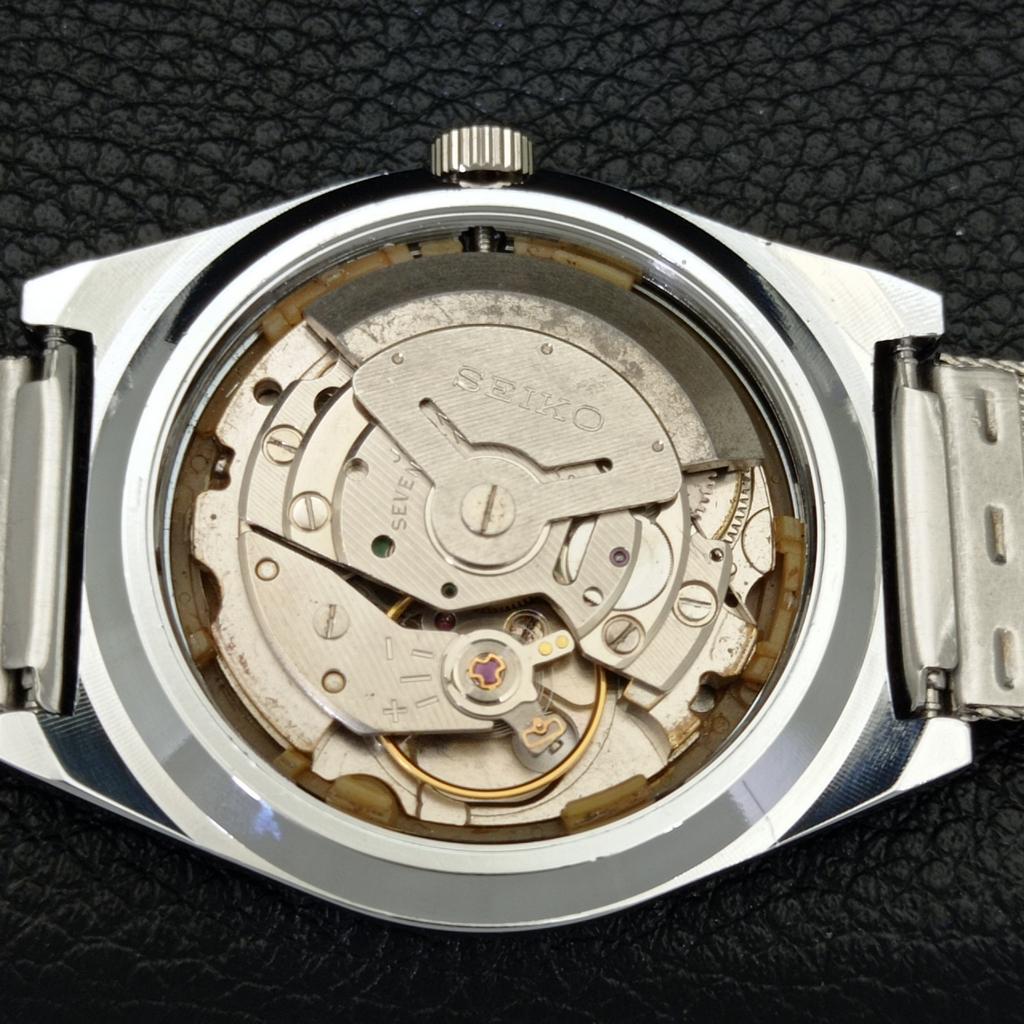 AUTOMATIC VINTAGE SEIKO 5 REFURBISHED JAPAN MENS BLUE COLOR DIAL WATCH A440668-4 Sk-a440668