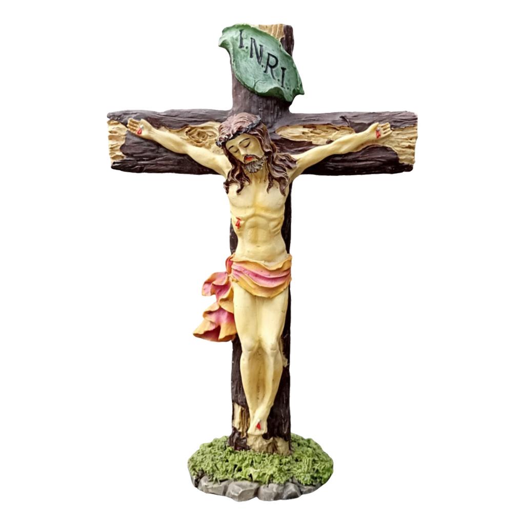 Catholic Realistic Crucifix with Anti-Fading Coating Realistic Jesus Chirst Cross for Church Chapels and Home Decoration