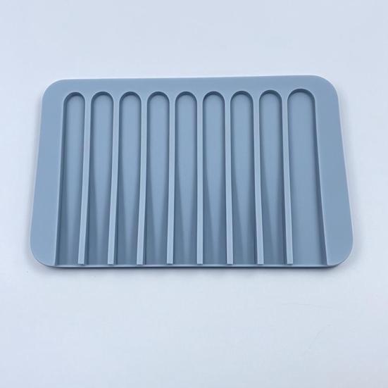 Self Draining Soap Dish Silicone Soap Tray Waterfall Drainer Soap Holder for Bathroom Shower Bath