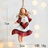 New Christmas Painted Resin Santa Claus Heart Pendant Retro Style Christmas Tree Imitation Ceramic Decoration navidad 2025
