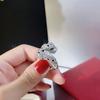 Double Leopard Opening Diamond Ring, Two Tone Anti Allergic Material, Birthday Gift, Free Shipping, Daily Outfit, Sweet and Romantic