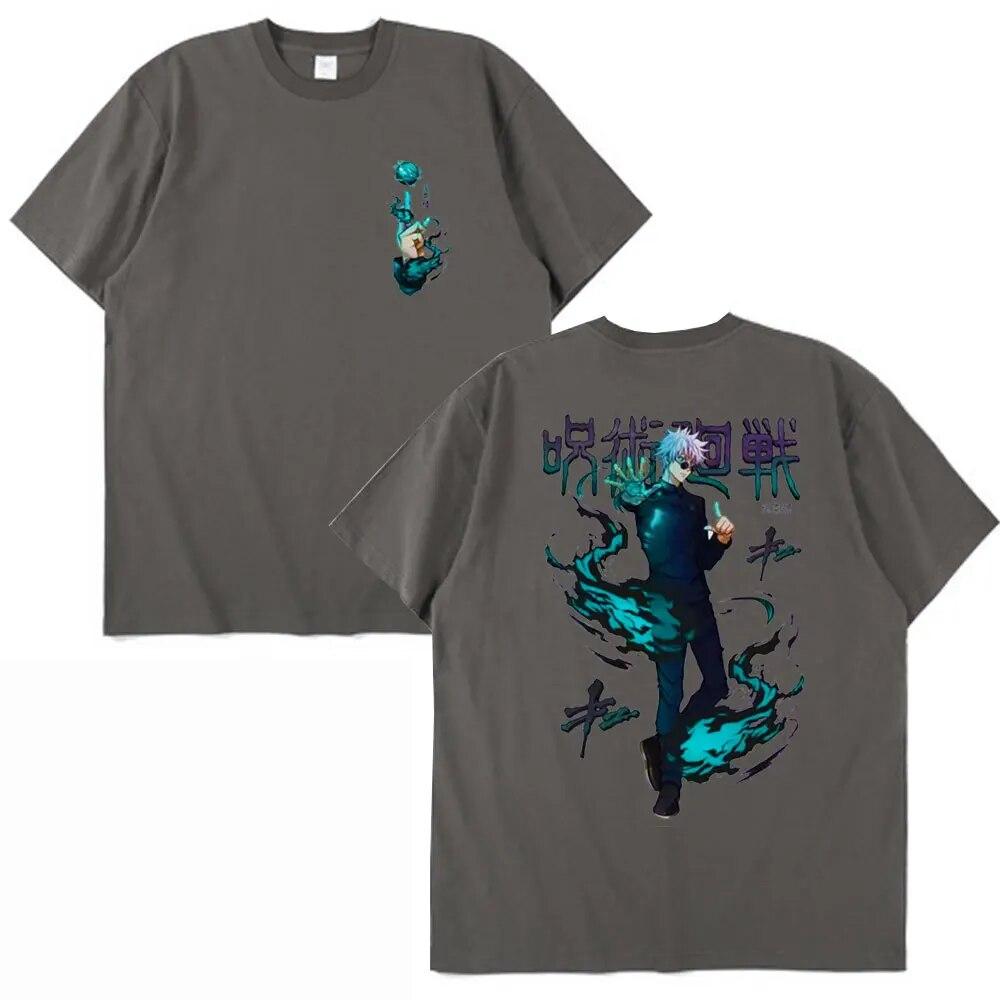 Japanese Anime Jujutsu Kaisen Satoru Gojo Graphic T-shirt Unisex Women Summer O-Neck Cotton Short Sleeve T Shirt Streetwear Tshirts