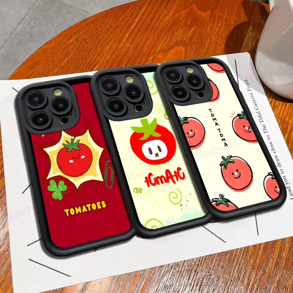 Tomatoes Expression Phone Case For IPhone 17 Air 16 15 14 13 12 11 Plus Pro Max TPU Silicone Soft