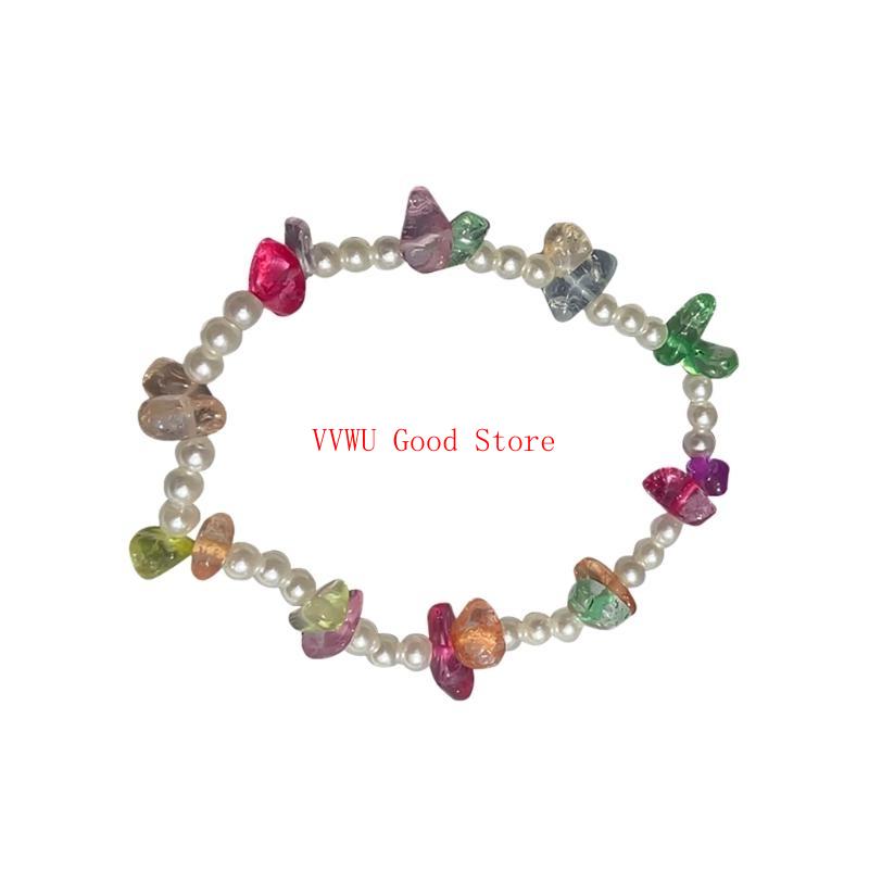 

Pearl Bracelet Irregular Crystals Stone Chipped Gravel Bead Jewelry