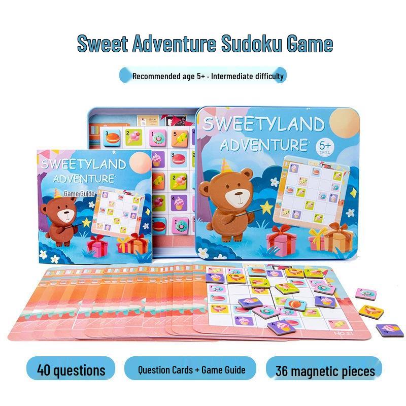 Nine-Grid Sudoku Wooden Puzzle Board for Children s Logic and Early Education