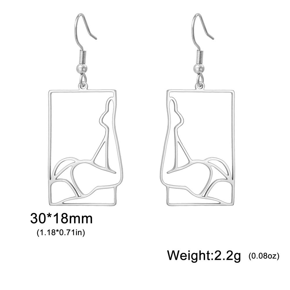 My Shape Charming Beauty Earrings for Women Girls Stainless Steel Fascinating  Shapely Beauty Drop Earrings Fashion Jewelry Gift