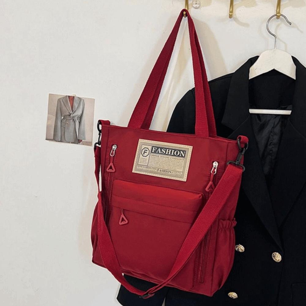 Large Capacity Women's Shoulder Bag Solid Color Single-shoulder Bag Shopping Handbag  Work Travel