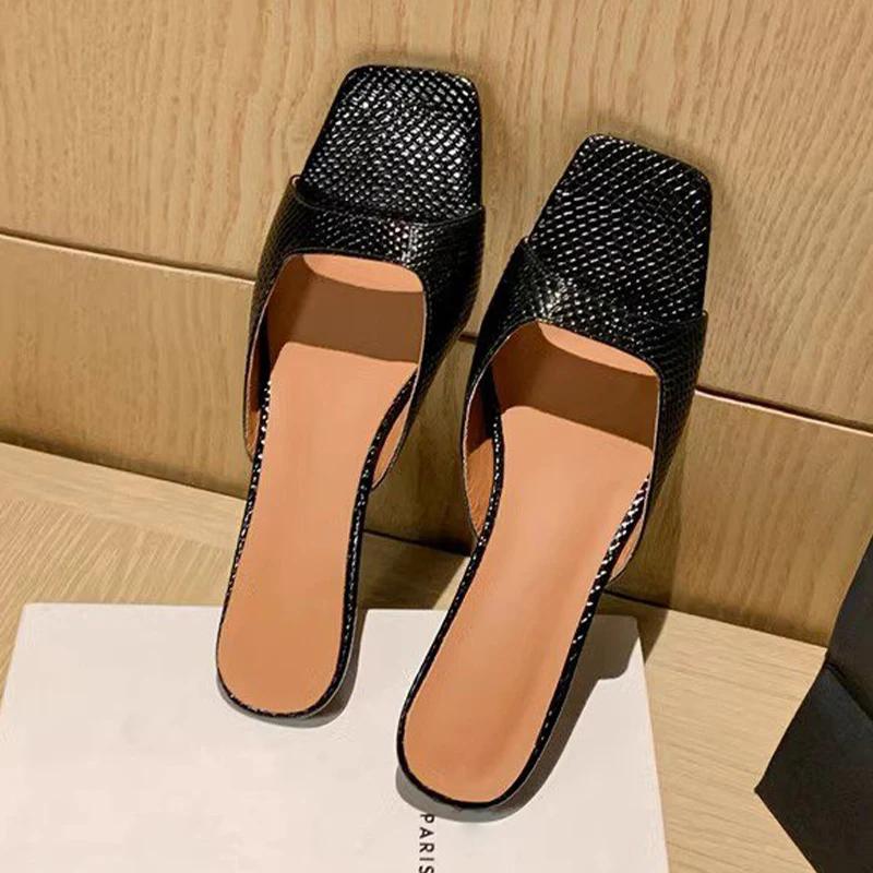 

Fashion Women Slippers Fashion Dress Heeled Shoes Designer Woman Sandals 2025 Summer Pumps Beach Flip Flops Luxury Sandalias De Mujer 42 чёрный