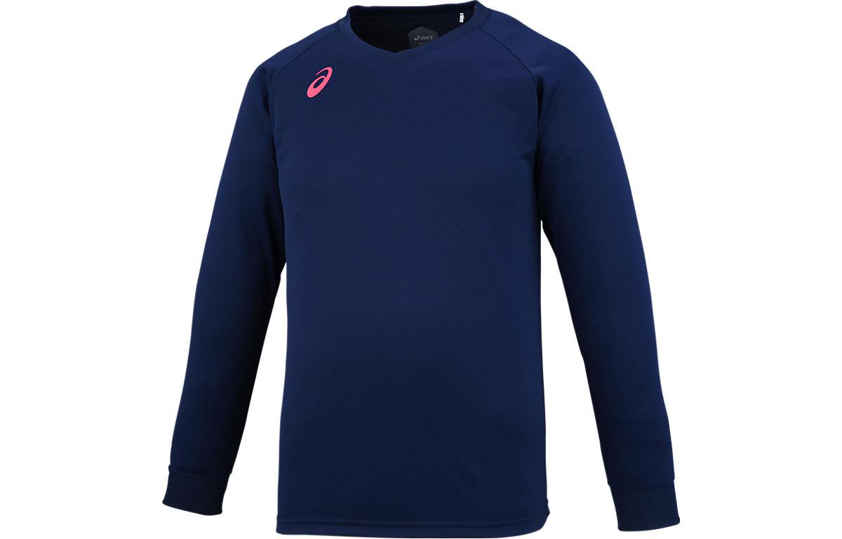 ASICS T Shirts Unisex Blue V Neck Moderate Straight Fit XW6747-50 S